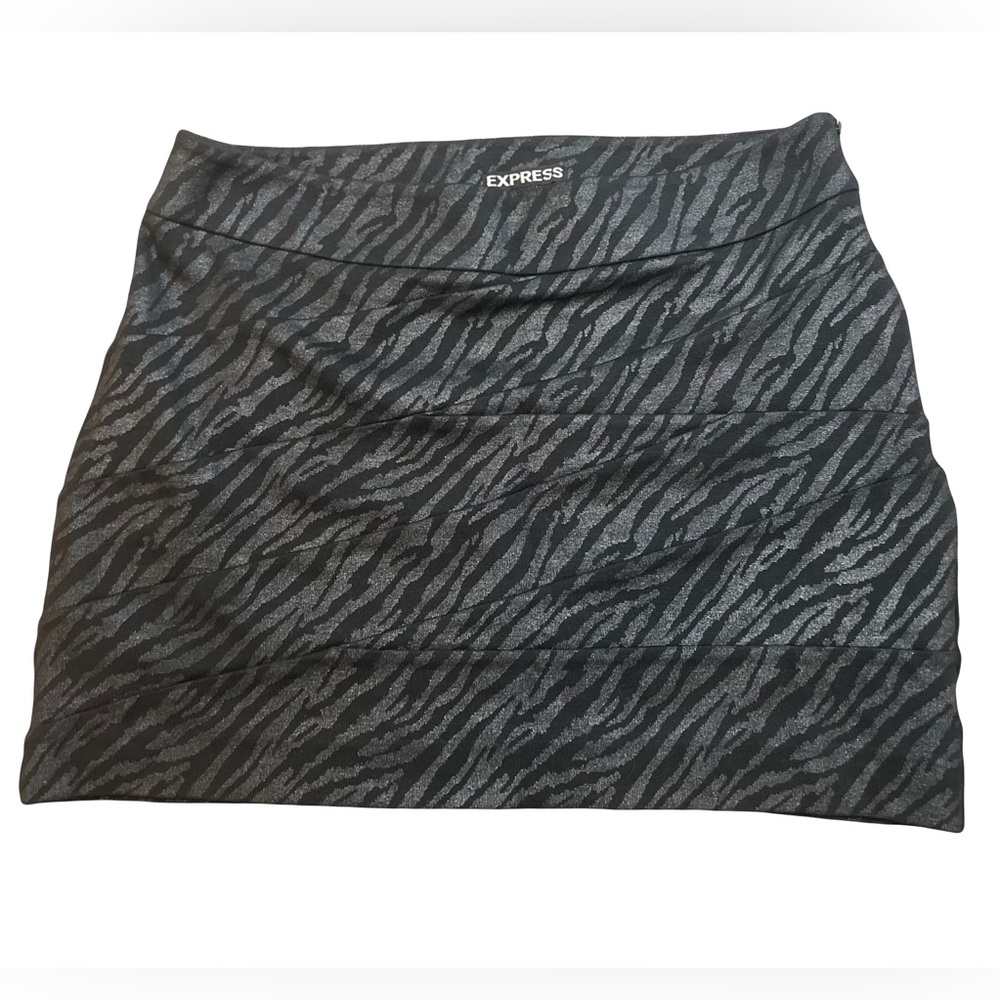 Express Zebra Print Bodycon Skirt, Size 4